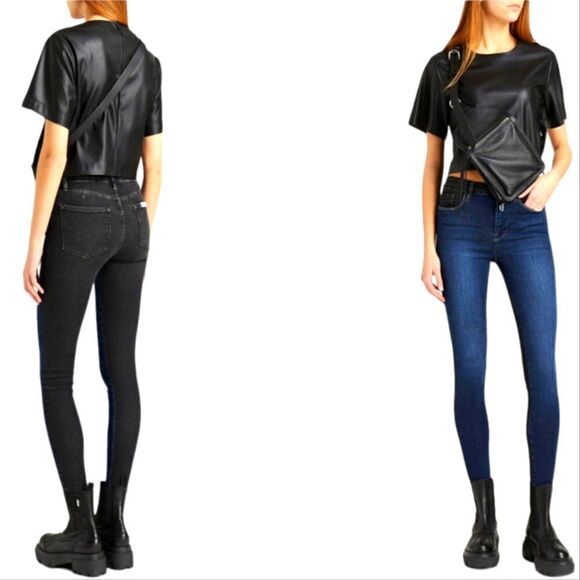 Frame Le One skinny dual tone jeans , size 2 - Picture 1 of 13